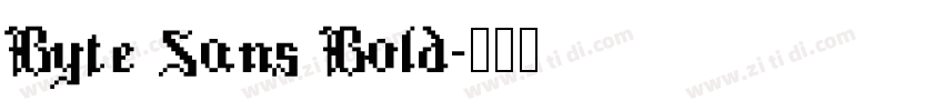 Byte Sans Bold字体转换